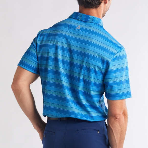 Brayden Stripe Print Polo - Picture 2 of 3